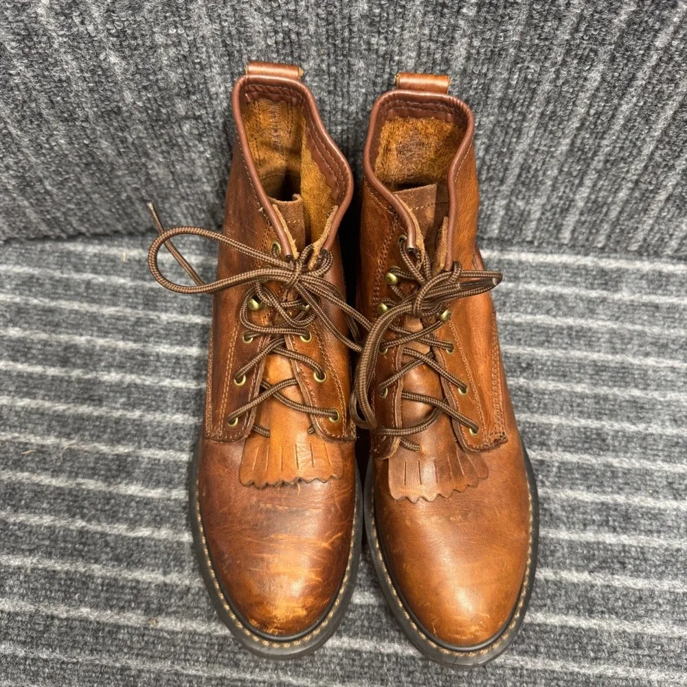 Double H Work Boots 7 M Brown Leather Lace Up Kiltie 9350
